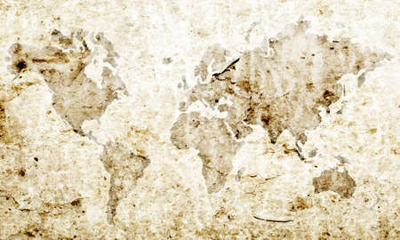 Grungy world map.の写真素材