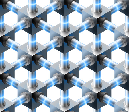 Cube seamless pattern - vector background for continuous replicate. See more seamless patterns in my portfolio.のイラスト素材