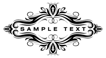 Ornamental banner.のイラスト素材