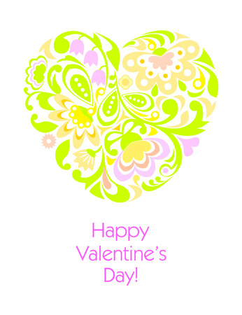 Happy Valentine's Day greeting card.のイラスト素材