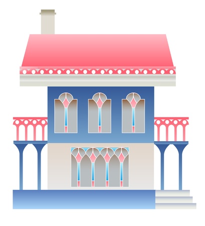 House on white background.のイラスト素材