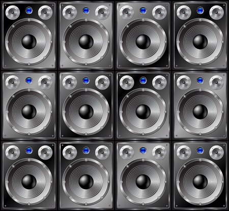 Speakers seamless background - vector pattern for continuous replicate. See more seamlessly backgrounds in my portfolio.のイラスト素材