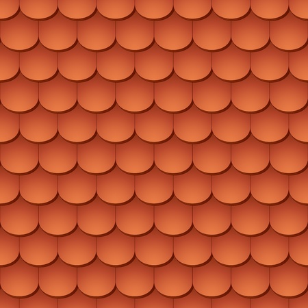 Seamless terracota roof tile - pattern for continuous replicate.のイラスト素材