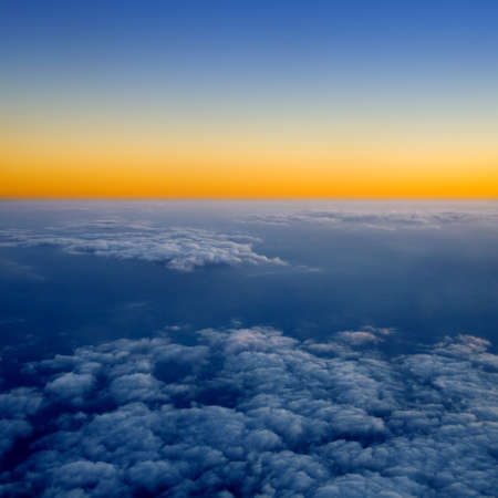 Above the clouds.