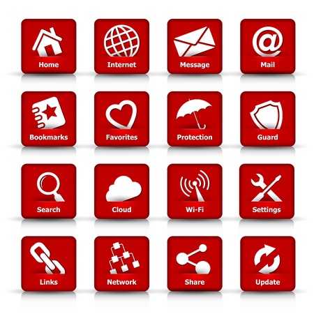 16 web icons のイラスト素材