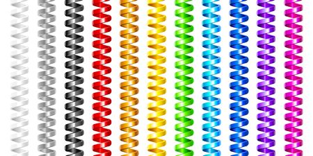 Colorful spiral wires set. (Seamlessly).のイラスト素材