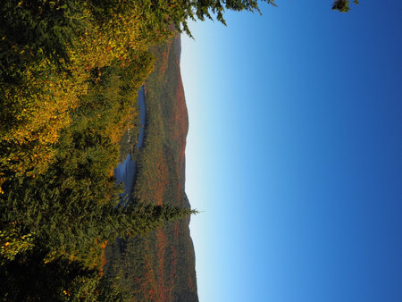 Beautiful autumn landscape in the mountains.の写真素材