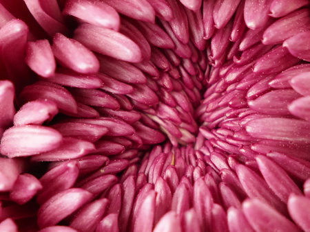 Close up of pink chrysanthemum flower petals.の写真素材