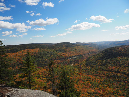 Autumn view from top of Rock Mountain.の写真素材