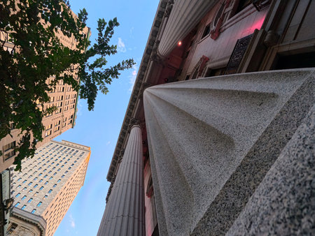 Staircase leading up to Skylineのeditorial素材