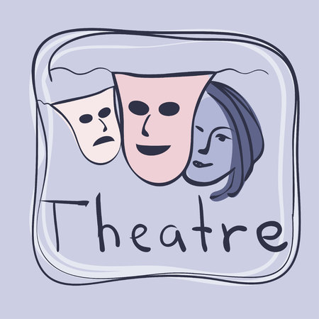 Day of Theatre. Illustration.の写真素材