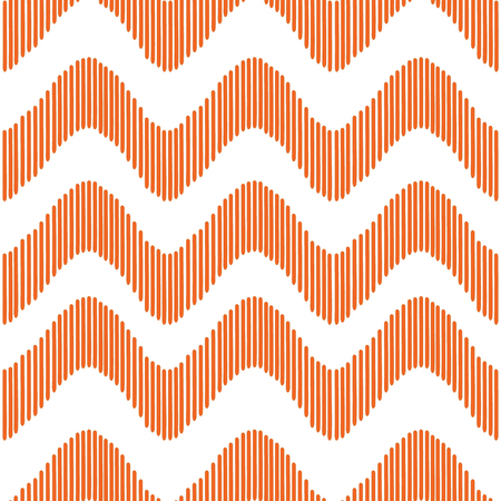 Orange waves pattern. Abstract line designe for fabrics, clothes.のイラスト素材