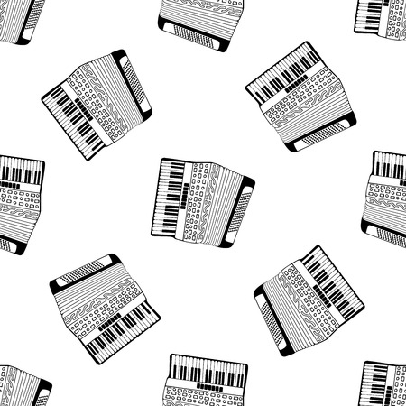 Accordion pattern hand drawnのイラスト素材