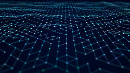 Abstract digital background. Big data code matrix. 3d