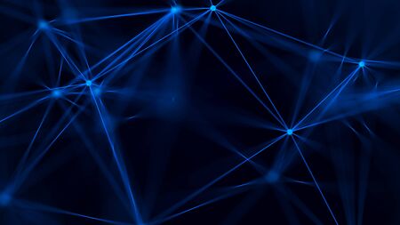 Network connection structure. Data transfer. Abstract background with interweaving of dots and...