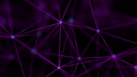 Network connection structure. Data transfer. Abstract background with interweaving of dots and...