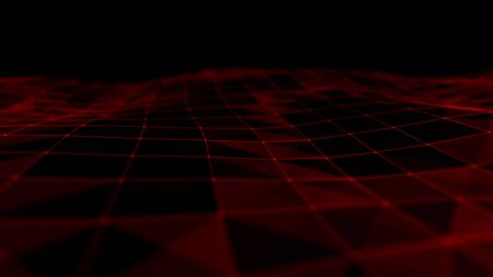Abstract Space filled with polygons and dots.
