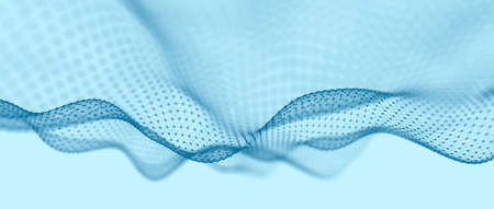 Abstract digital background. Network connection structure. Big data. Futuristic abstract wave.の写真素材