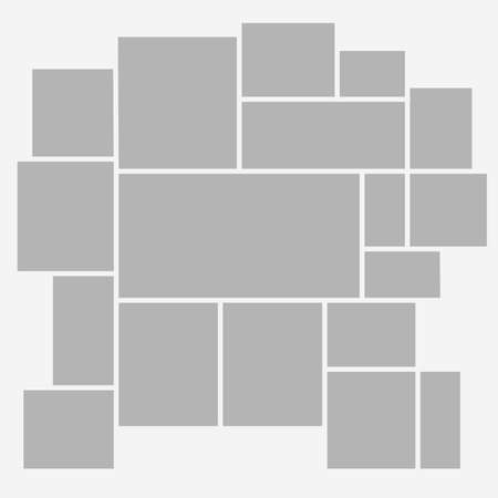 Collage photo frames templates. Vector illustration.のイラスト素材