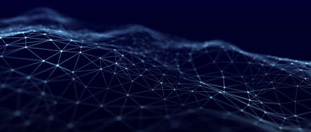 Abstract digital background. Network connection structure. Big data. Futuristic abstract wave.