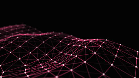 Structural connection of information. Data transfer in network connection. Abstract data background. 3Dの写真素材