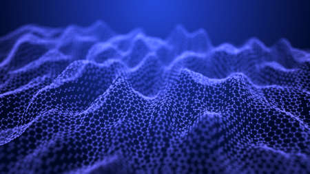 Futuristic hexagon abstract background. Analysis and automation of data on artificial intelligence....