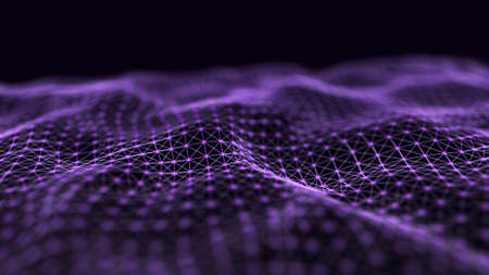 The structure of the network connection of points and lines. Data technology. Digital background. 3Dの写真素材