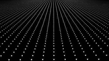 Wave of particles. Futuristic point wave. Vector illustration. Abstract background with a dynamic wave.のイラスト素材