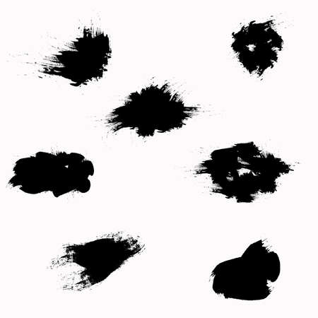 Blots on white background. Vector strokes. Splash setの写真素材