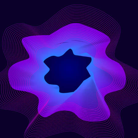 Futuristic colorful background. Gradient geometric banner with pink, blue, purple. Equalizer for music. vector.のイラスト素材