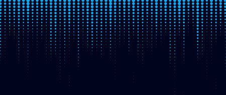 Corrupted code. Vector halftone texture. Cybernetic futuristic background. Big data visualization.のイラスト素材
