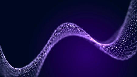 Network connection lines. Big data visualization. Template for background, presentation, design. 3D illustrationの写真素材