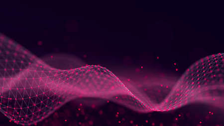 Network connection lines. Big data. Template for background, presentation, design 3D illustration