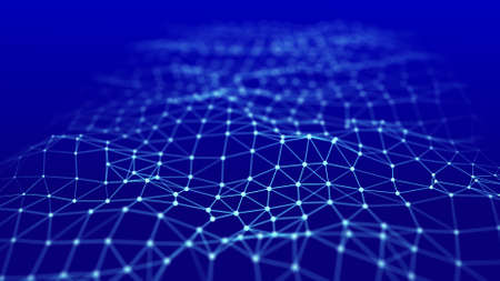 Network connection data structure. Information technology. Big data visualization. 3D