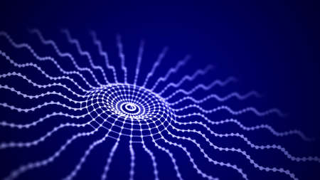 Big data storage grid. Abstract artificial intelligence background. 3d.の写真素材