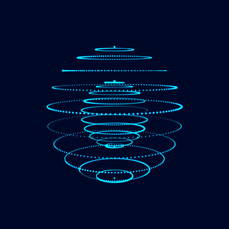 Sphere from set of points.Network concept. Cyberspace and virtual reality. vector background. 3Dのイラスト素材