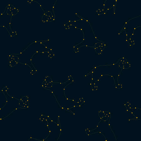 Cute dogs seamless pattern. Design sketch element for textile, prints for clothes. Vector illustration.のイラスト素材