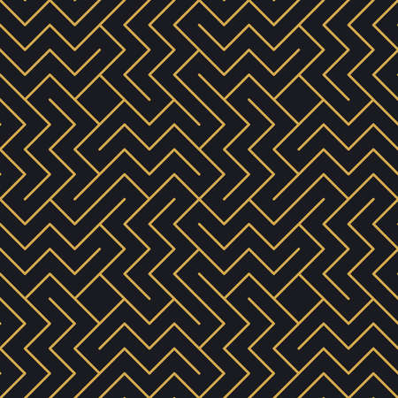 Abstract seamless geometric gold linear pattern for packaging, design of luxury products. Vector illustration for wallpaper, surface, web design, textile, dÃ©cor.のイラスト素材