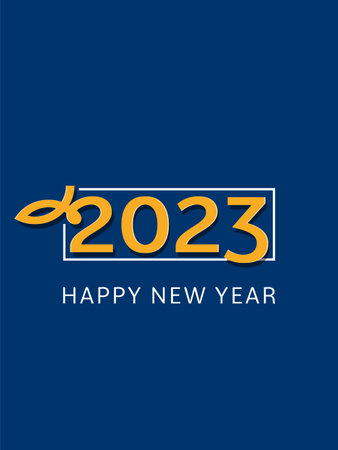 Happy New Year 2023 invitation design template. Vector illustration for greeting card, flyers, poster.のイラスト素材