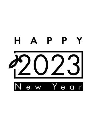 Happy New Year 2023 invitation design template. Vector illustration for greeting card, flyers, poster.のイラスト素材