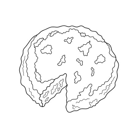 Patatnik or patetnik is a potato dish. Bulgarian traditional food. Vector hand-drawn illustration. Design element for menu cafe, bistro, restaurant.のイラスト素材