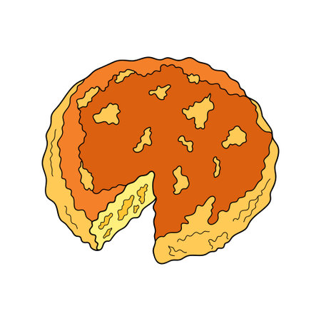 Patatnik or patetnik is a potato dish. Bulgarian traditional food. Vector hand-drawn illustration....