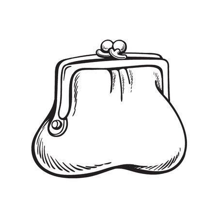 A purse full of moneyのイラスト素材