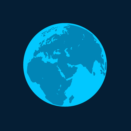 Bluue Earth on night skyのイラスト素材