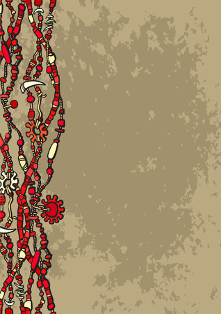 Cover design in boho style.のイラスト素材