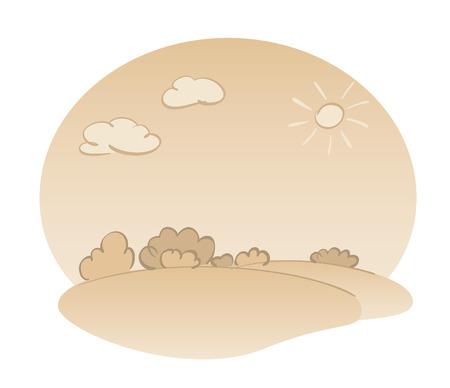 nature landscape in beige colors - vectorのイラスト素材