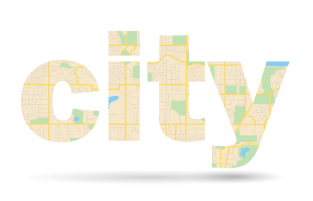 word City with streets scheme - vector mapのイラスト素材