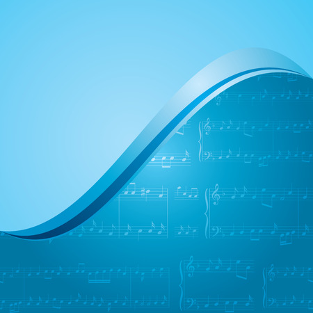 Blue music background - vector patternのイラスト素材