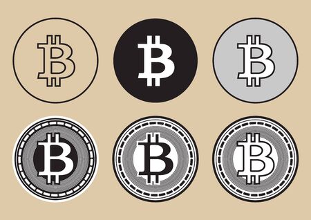 Bitcoin - vector set of cryptocurrencyのイラスト素材