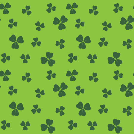 bright green seamless pattern with shamrock leaves - vector backgroundのイラスト素材